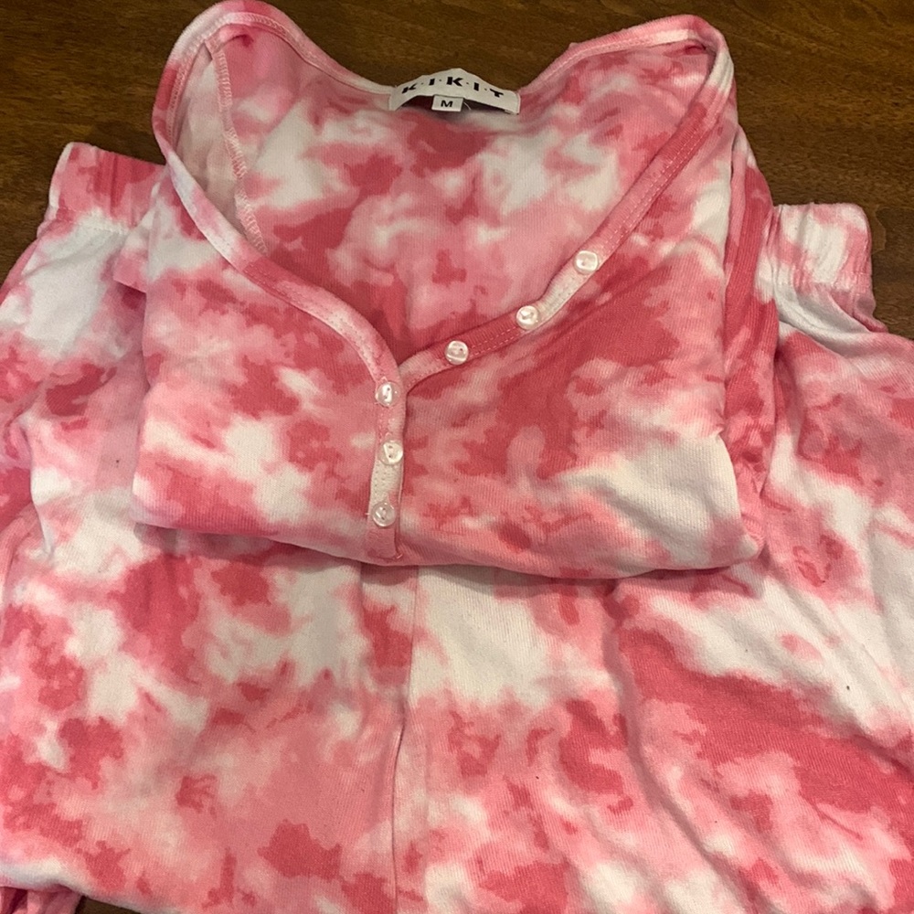 Pink Tie Dye Pajama Set